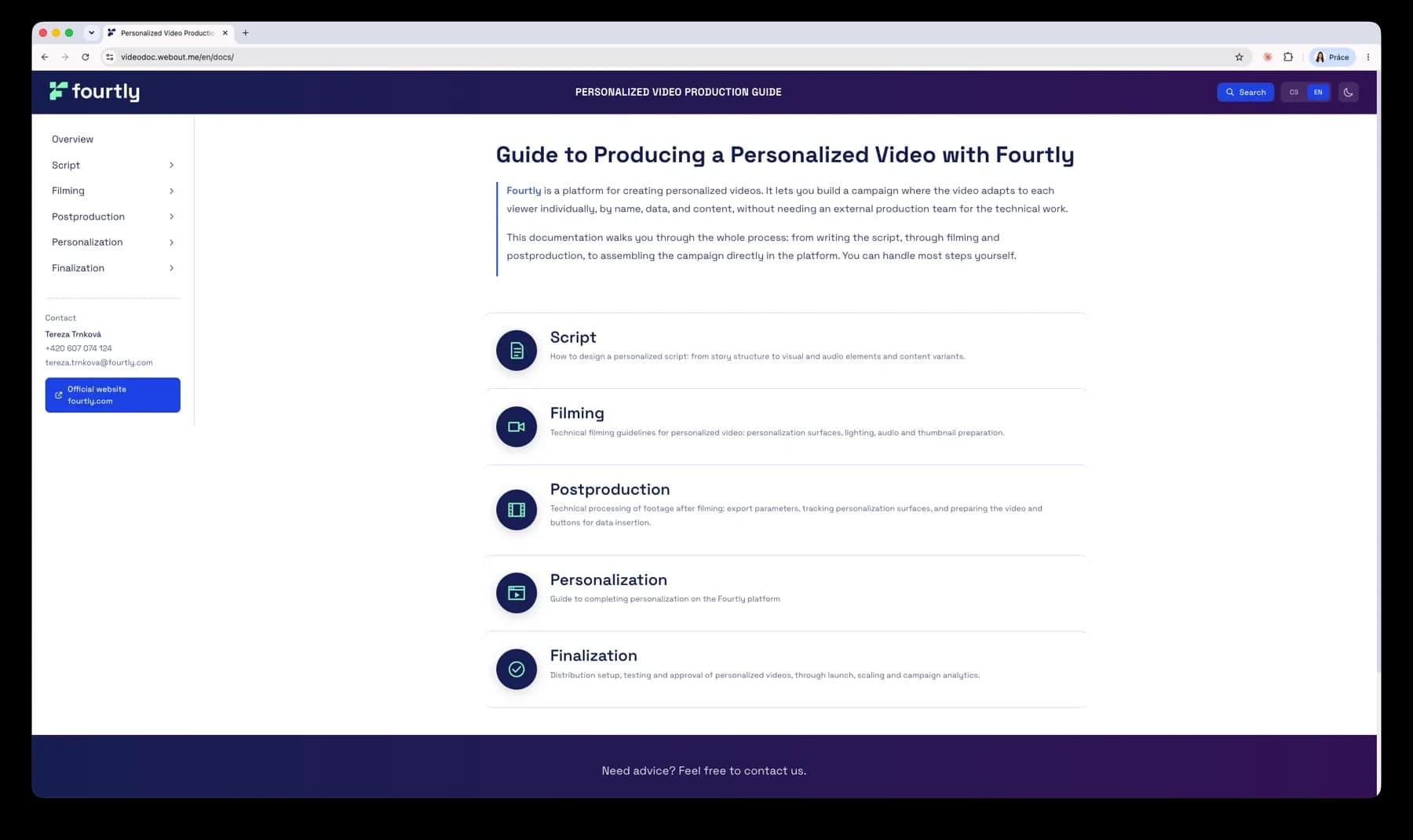 Fourtly: Guide to Producing a Personalised Video